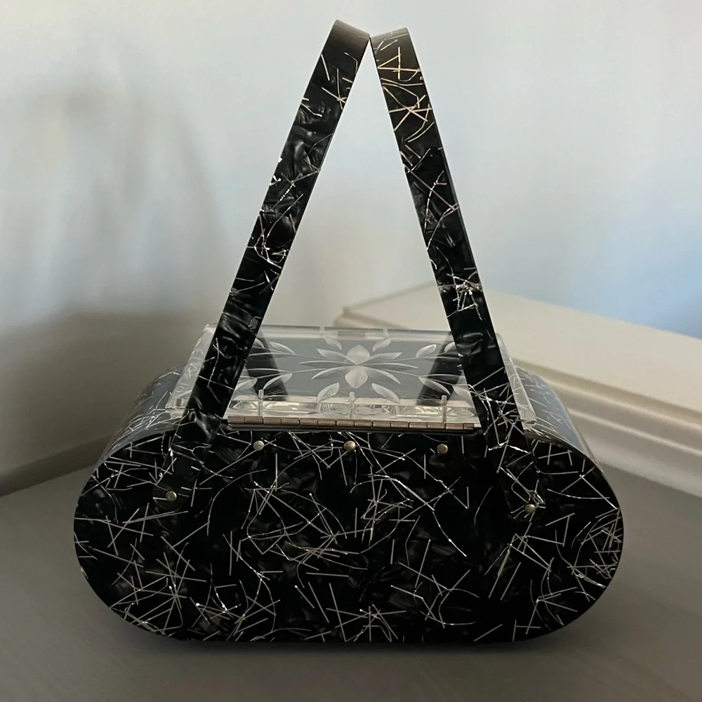 Florida Handmade Made in Miami Lucite Vintage Purse - Picture 2 of 11
